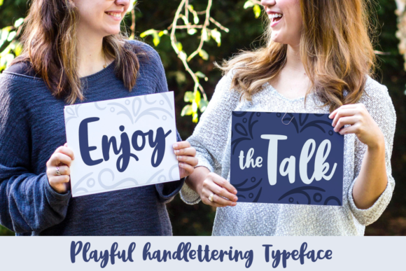 Enjoy the Talk: A Script Handwritten Font for Creative Crafters