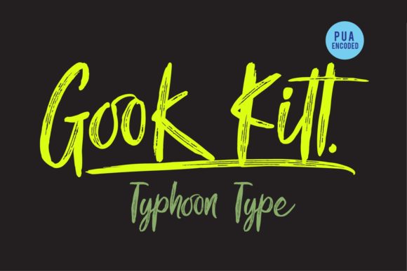 Gook Kitt: A Bold Script Font for Editorial Design