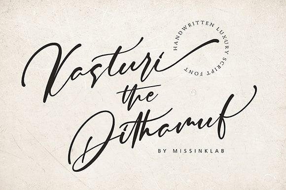 Kasturi Dithamuf: A Script Handwritten Font for Creative Makers