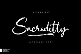 Sacreditty: A Bold Script Font for Handmade Crafters and Designers